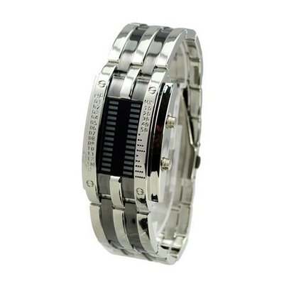 Stylish Blue Light Digital LED Wrist with Silver Metal Band - JUST ARRIVE!!!