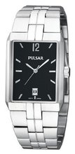 Pulsar PXDB49 Stainless Steel Case and Bracelet Black Dial
