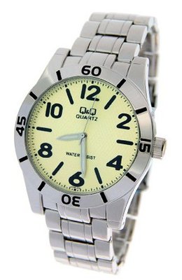 Q&Q #6288-203Y Silver Tone Sports Analog