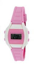 Q&Q #LL01J633Y Plastic BandAlarm LCD Digital