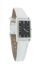 Q&Q White Elegant Leather Band #Q249-302Y