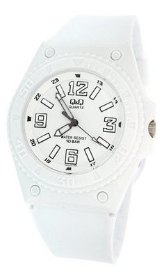 Q&Q White Plastic Unisex with White Dial VQ68J010Y