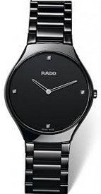 Rado True Thinline Black Dial Black Ceramic Ladies R27742712