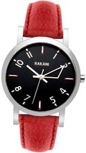 Rakani +5 40mm Black with Red Leather Band