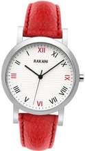 Rakani Running Behind 40mm Checkered with Red Leather Band