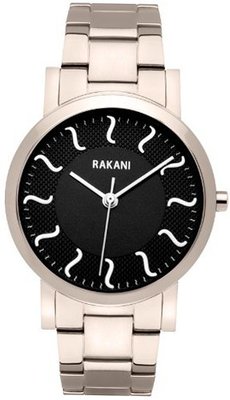 uRakani - Fashionably Late Collection Rakani ISH 40mm Black with Stainless Steel Band 