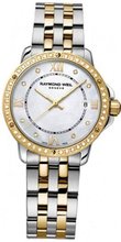 New Ladies Raymond Weil Tango Steel 18K Yellow Gold PVD Diamonds Mother of Pearl Dial 5391-SPS-00995