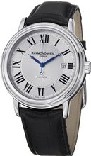 Raymond Weil Maestro Silver Dial Black Leather Automatic 2847-STC-00659