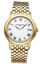 Raymond Weil Tradition White Dial Yellow Gold PVD Stainless Steel 5466-P-00300