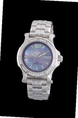 Reactor Ladies Diamond Quark - Purple Mother of Pearl - Day/Date - Forged Steel