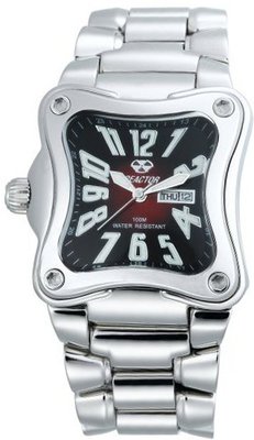 REACTOR Midsize 88011 Flux Dark Red Dial Stainless Steel