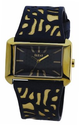 Rebel Ladies Reb2005 with Blue And Gold Leather Strap