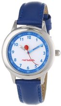 Red Balloon Kids' W000195 Blue Leather Strap Stainless Steel Time Teacher
