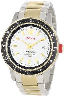 red line 50013-22S-YGSS Meter Collection Automatic Silver Dial Two-Tone