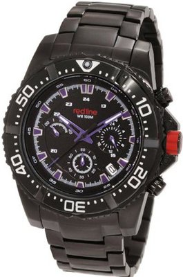 red line 50030VK-BB-01BL Racer Chronograph Black Dial Black Ion-Plated Stainless Steel