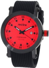 red line RL-18000-05-BB Compressor Red Dial Black Silicone