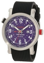 red line RL-18003-11WH Compressor World Time Purple Dial Black Silicone