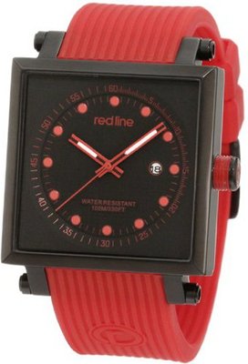 red line RL-50035-BB-01-RA1-RD Compressor 2 Black Dial Red Silicone