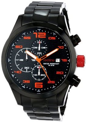 red line RL-50042-BB-11OR Stealth Chronograph Black Textured Dial Black Ion-Plated Stainless Steel