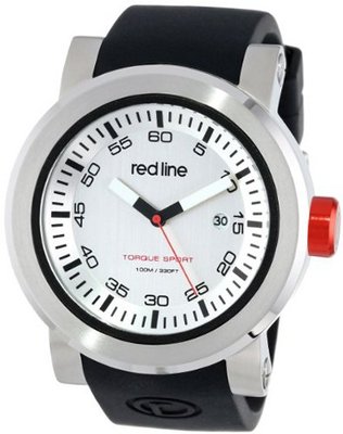 red line RL-50049-02S Torque Sport Silver Dial Black Silicone Band