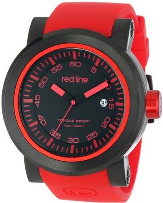 red line RL-50049-BB-01-RDAS Torque Sport Black Dial Red Silicone Band