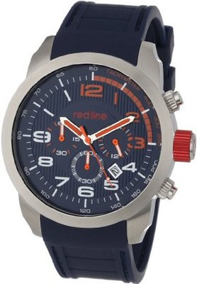 red line RL-60002 Overdrive Chronograph Dark Blue Textured Dial Dark Blue Silicone