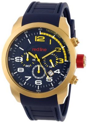 red line RL-60004 Overdrive Chronograph Dark Blue Textured Dial Dark Blue Silicone