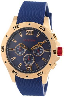 red line RL-60032 Chronograph Blue Dial Blue Textured Silicone