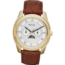 Relic by Fossil Harris Moon Phase Brown Leather ZR15705