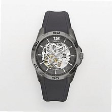 Relic for Fossil , ZR11971 Gunmetal And Gray Silicone Automatic Skeleton