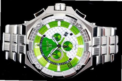 Renato Big Mostro 55MOS-G Swiss Chronograph Green Dial Stainless Steel