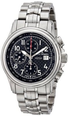 Revue Thommen 16041.6137 Airspeed Carbon Chronograph Automatic Black Dial