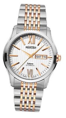 ROAMER OF SWITZERLAND SATURN AUTOMATIC PVD WHITE DIAL