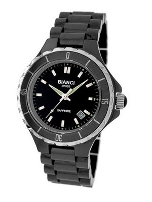 Roberto Bianci H262L_BLK "Condezza" Ceramic Sapphire Crystal