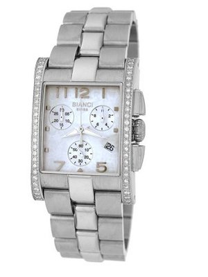 Roberto Bianci Midsize 9036DIA_WHT Diamond Accented Chronograph