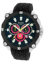 Roberto Bianci Pro Racing Chronograph with Rubber Band and Black Face-7101MRUB-SS
