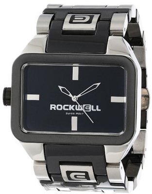 Rockwell Time Unisex DT105 Duel Time Stainless Steel Ceramic Black with Black