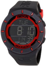 Rockwell Time Unisex RCL103 Coliseum Black Band Red Accent Digital