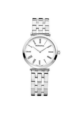 Rodania Swiss Elios Quartz with White Dial Analogue Display and Silver Stainless Steel Bracelet RS2505742