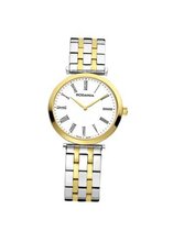 Rodania Swiss Elios Quartz with White Dial Analogue Display and Two Tone Stainless Steel Gold Plated Bracelet RS2505782