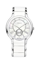 Rodania Swiss Mystery Quartz with Mother of Pearl Dial Analogue Display and White Ceramic Bracelet RS2492442