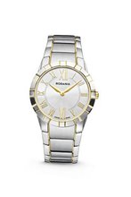 Rodania Swiss Salina Quartz with Silver Dial Analogue Display and Silver Stainless Steel Gold Plated Bracelet RS2507982
