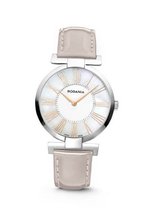 Rodania Swiss Tyara Quartz with Mother of Pearl Dial Analogue Display and Beige Leather Strap RS2507723