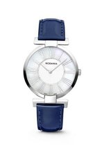Rodania Swiss Tyara Quartz with Mother of Pearl Dial Analogue Display and Blue Leather Strap RS2507729