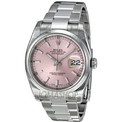 Rolex Datejust Automatic Pink Dial Stainless Steel Ladies 116200PSO