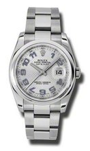 Rolex Datejust Silver Deco Dial Stainless Steel Oyster Automatic 116200SDBLAO