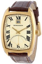 Romanson TL0394MM1GA81G Classic Precision Quartz Date and Retrograde Dual Time Zone 24 Hour GMT Function