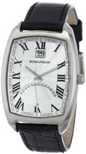 Romanson TL0394MM1WAS2W Classic Precision Quartz Date and Retrograde Dual Time Zone 24 Hour GMT Function