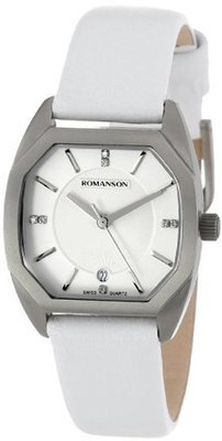 Romanson TL1247LL1WAS2W Modern Swiss Quartz Titanium Hypoallergenic Date Function