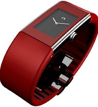 Rosendahl Ii Analog, Red Case With Sides Of Mirror Polished Stainless Steel
